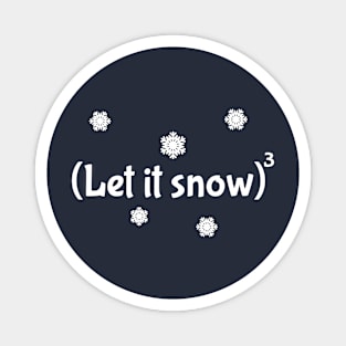 Let it Snow (cubed) white Magnet